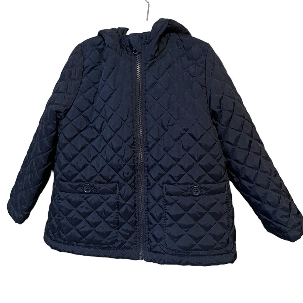 The Children's Place Dark Navy Quilted Hooded Puffer Jacket